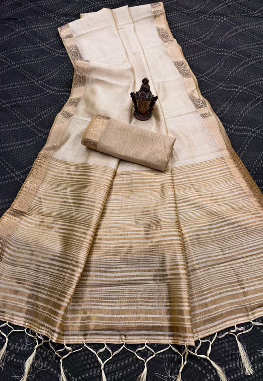 Semi Tussar Silk Sarees