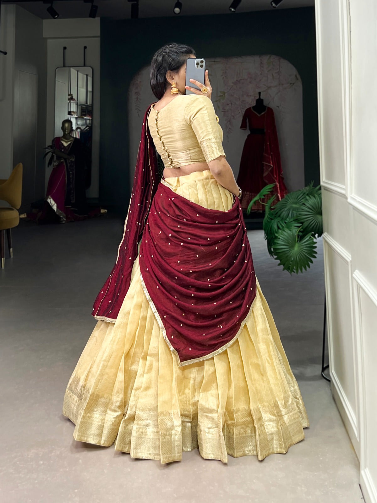 KESARIYA Collection – South’s Signature Weave in a Festive Lehenga Set - CRM