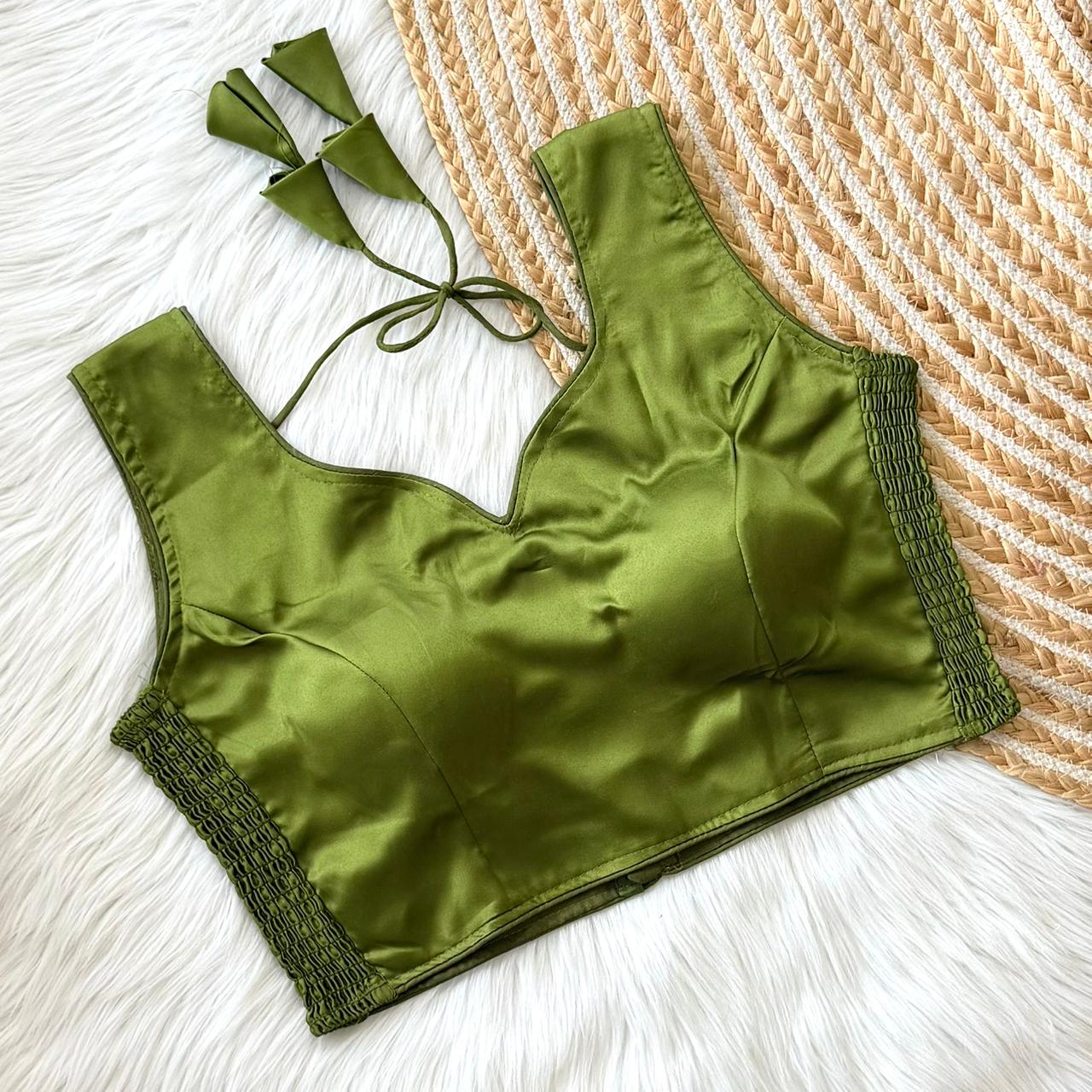 Soft Maslin Silk Side Elastic Stretchable Blouse - Regular Size