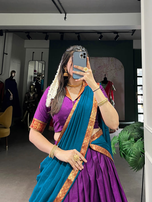 Narayan Petu Cotton Silk Dhavani 1399