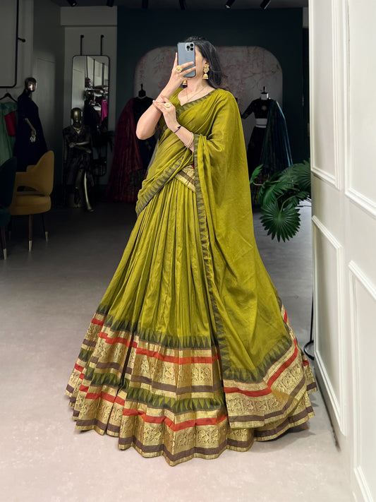 Chanderi Silk Dhavani sets 1900Rs