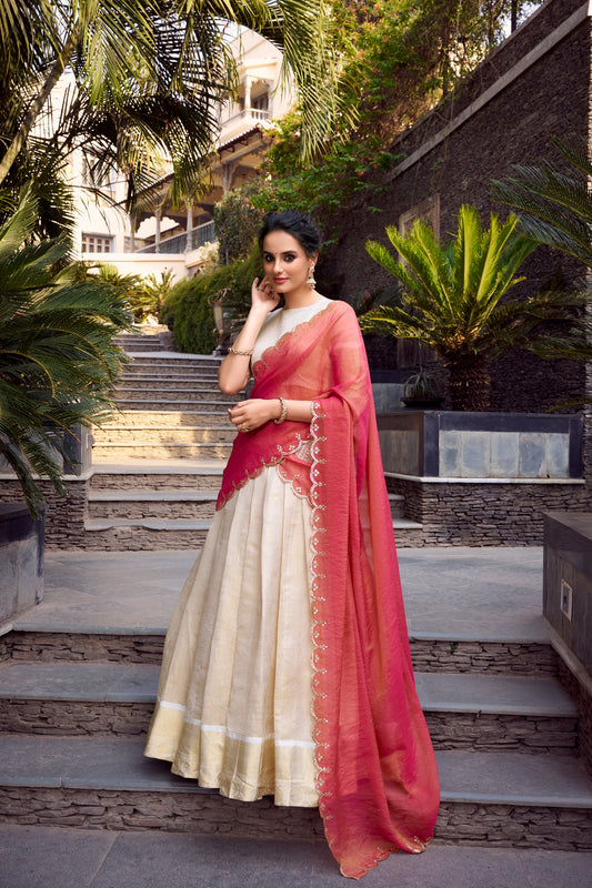 Jacquard Cotton Silk Dhavani Set 1650
