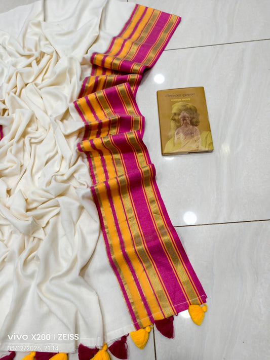 Soft Mul Cotton Sarees with Zari Borders