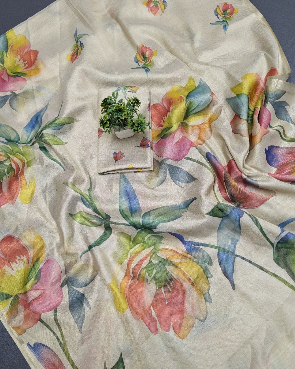 Linen Tissue Silk Sarees