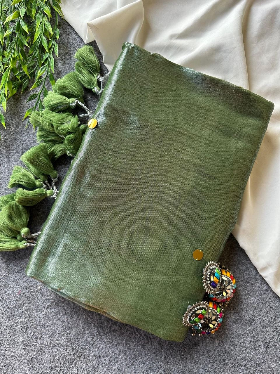 Raga Tissue Silk Sarees with Sequence Work