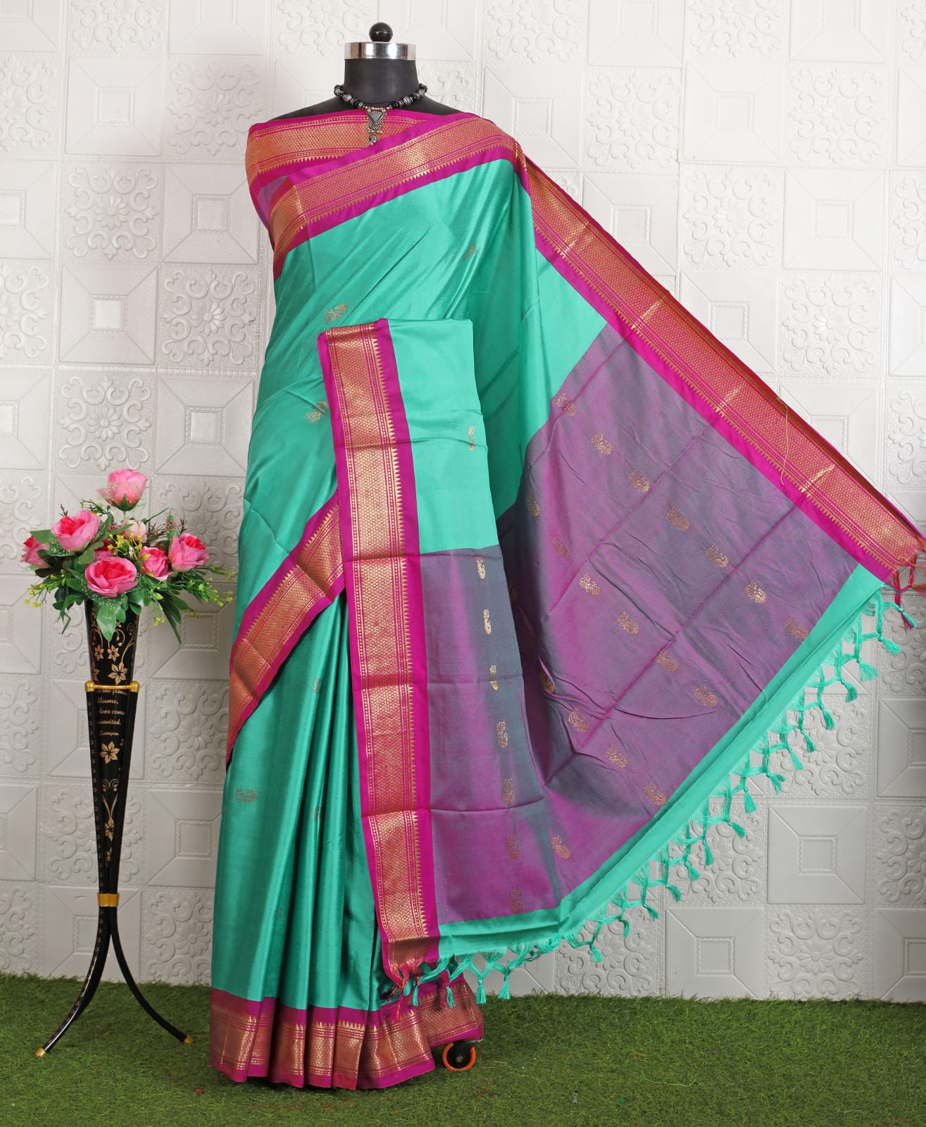 Cotton Silk Sarees with Jacquard Borders