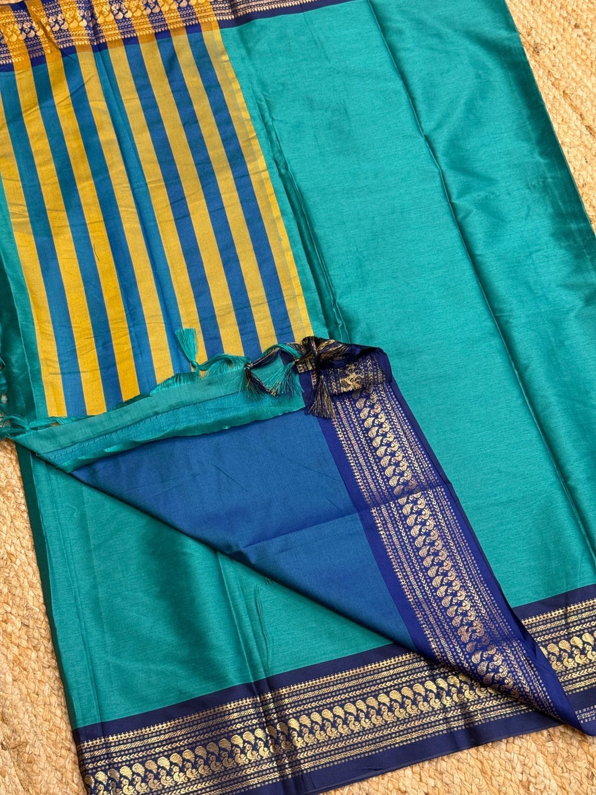 Cotton Silk Sarees with Jacquard Borders