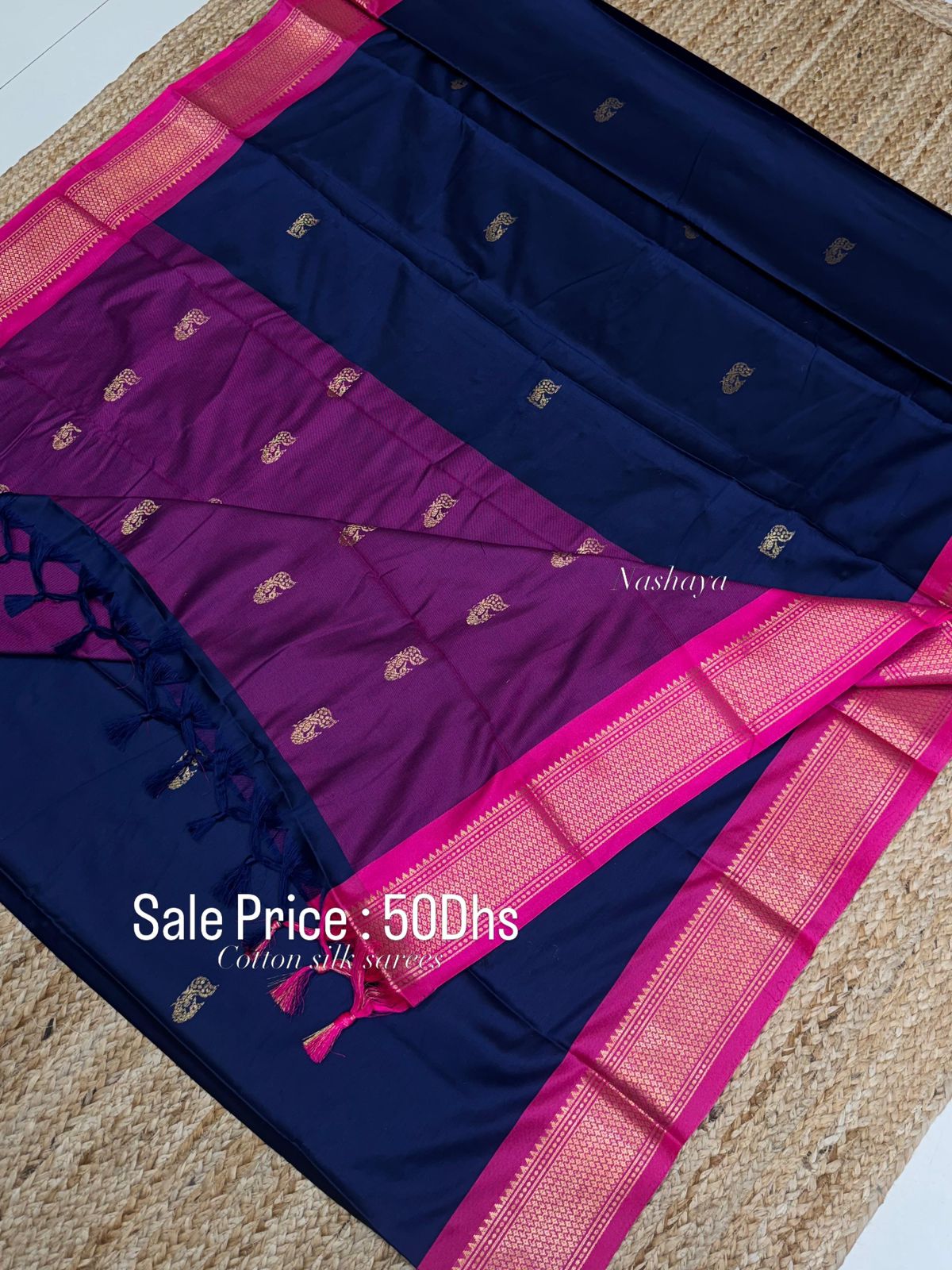 Cotton Silk Sarees with Jacquard Borders