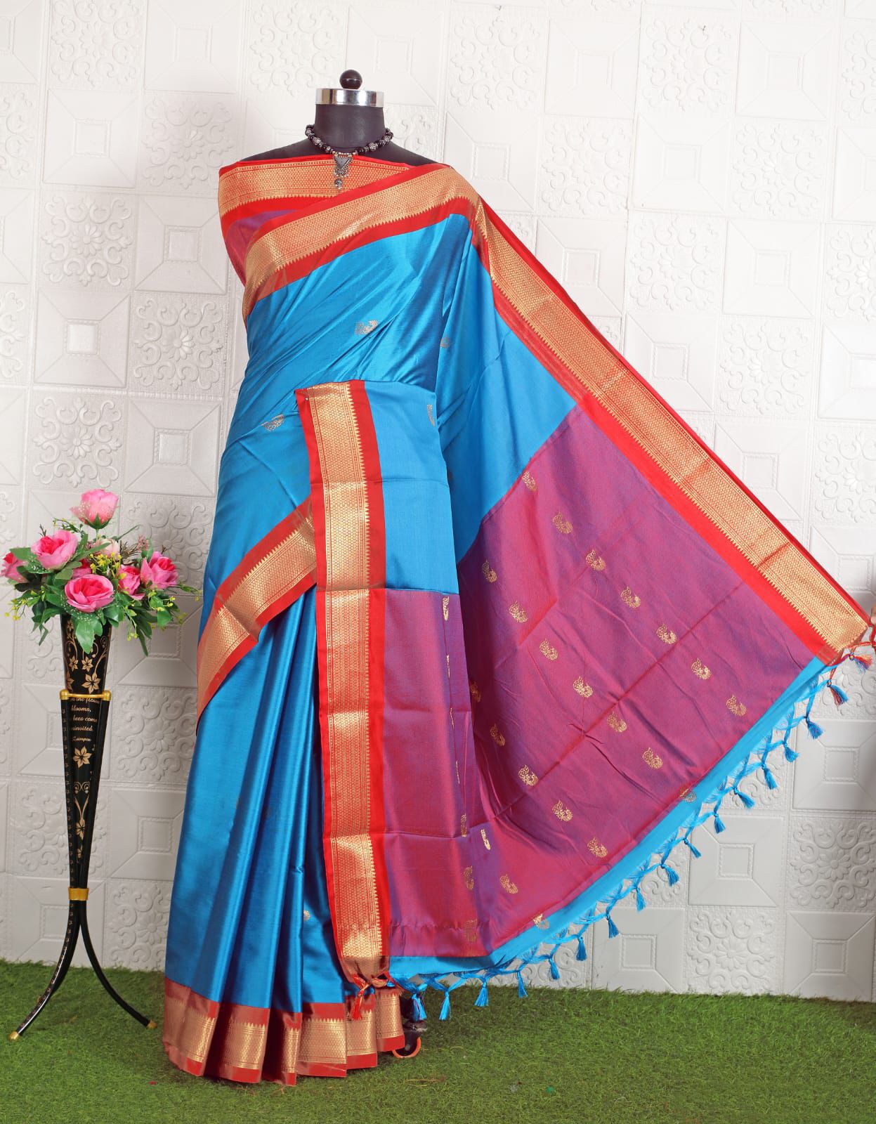 Cotton Silk Sarees with Jacquard Borders