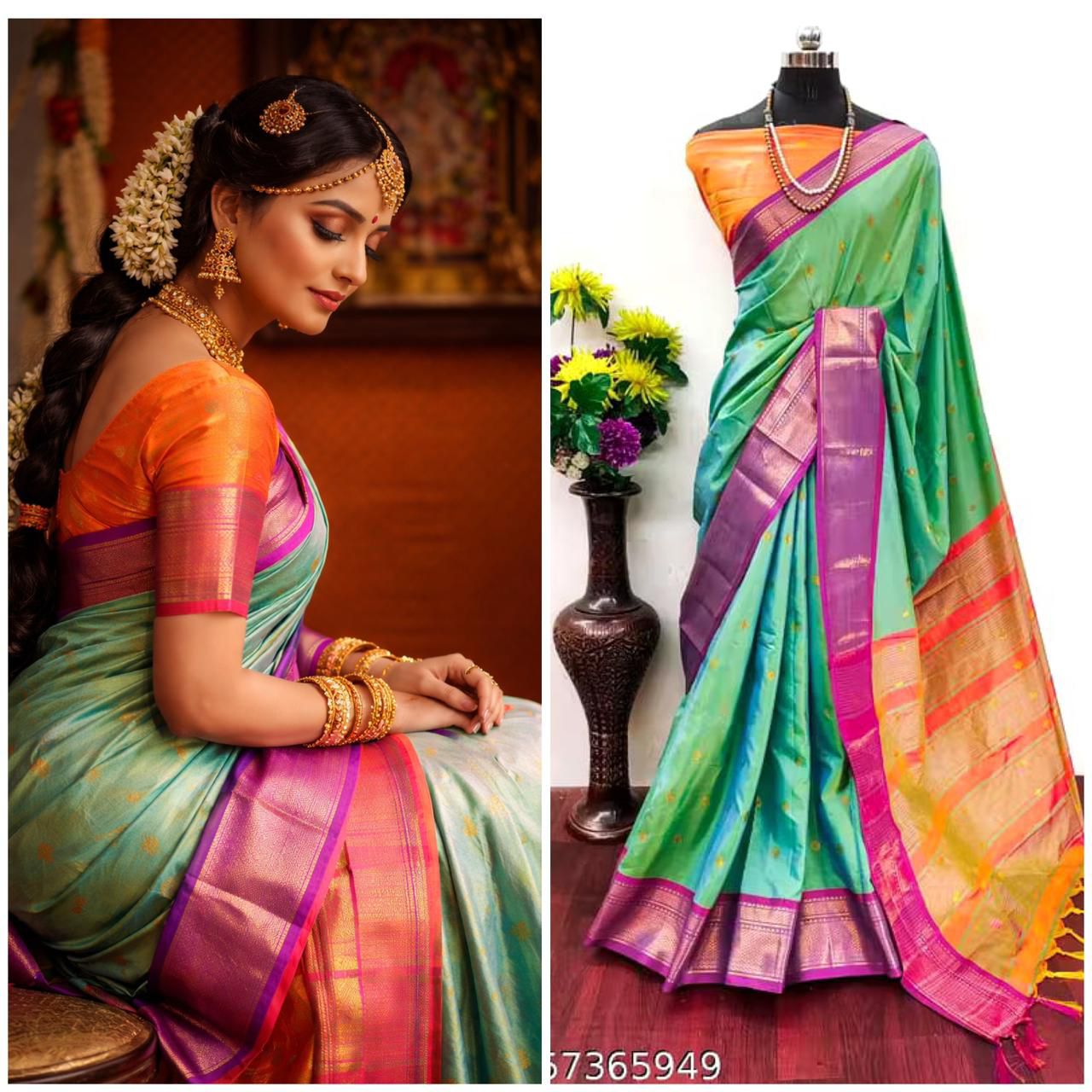 Cotton Silk Sarees with Jacquard Borders