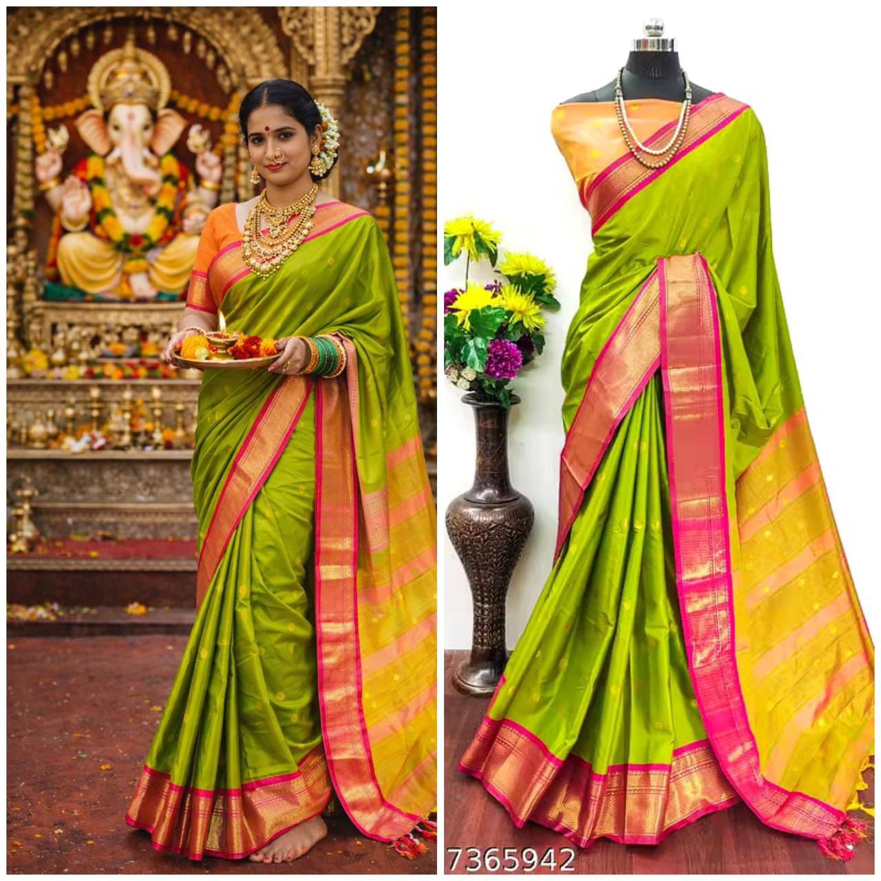 Cotton Silk Sarees with Jacquard Borders