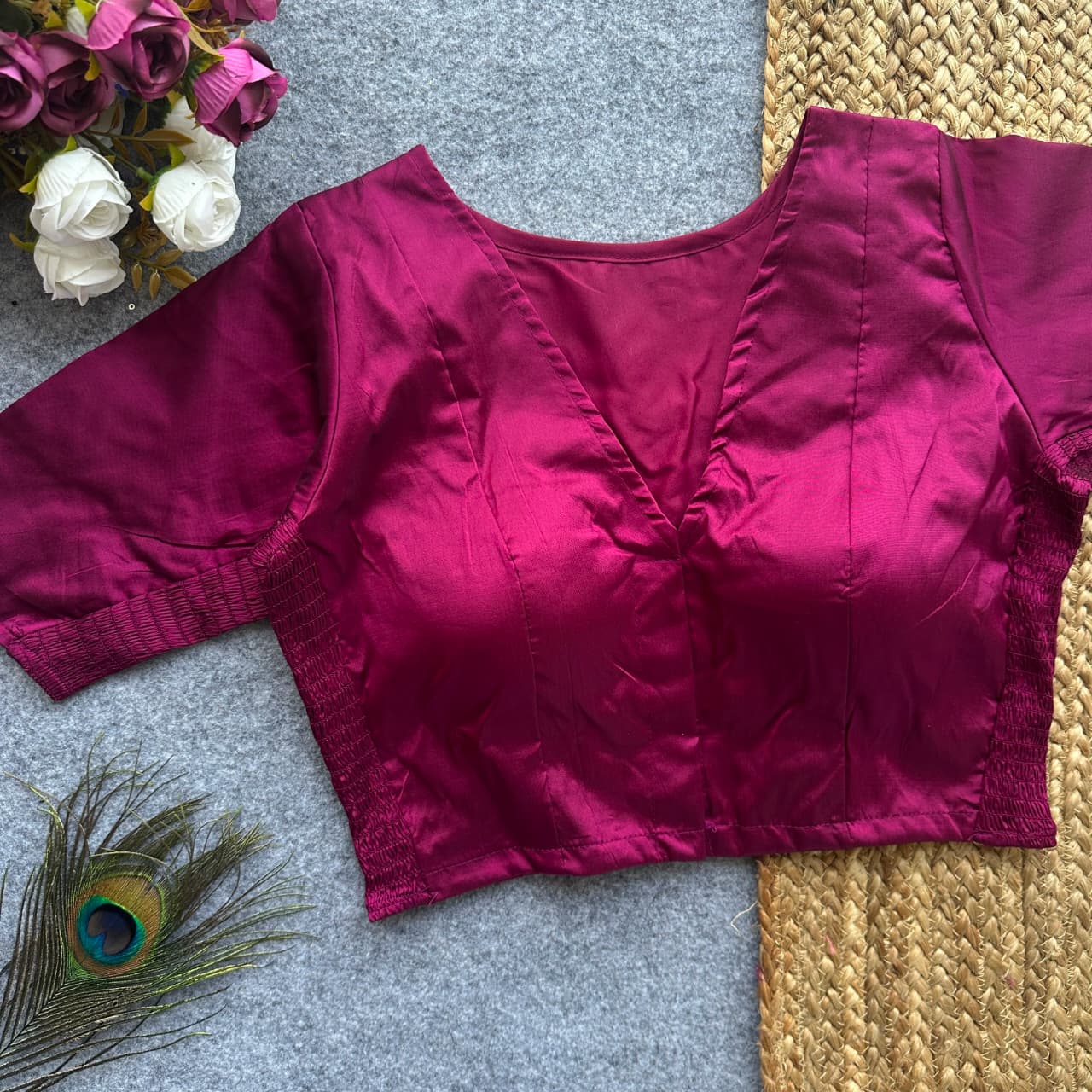Side Elastic Stretchable Blouse – ₹699
