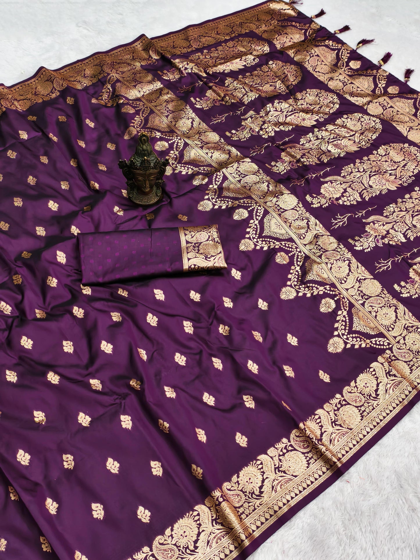 Soft Two Tone Silk Banarasi Weaving Saree – ₹1399
