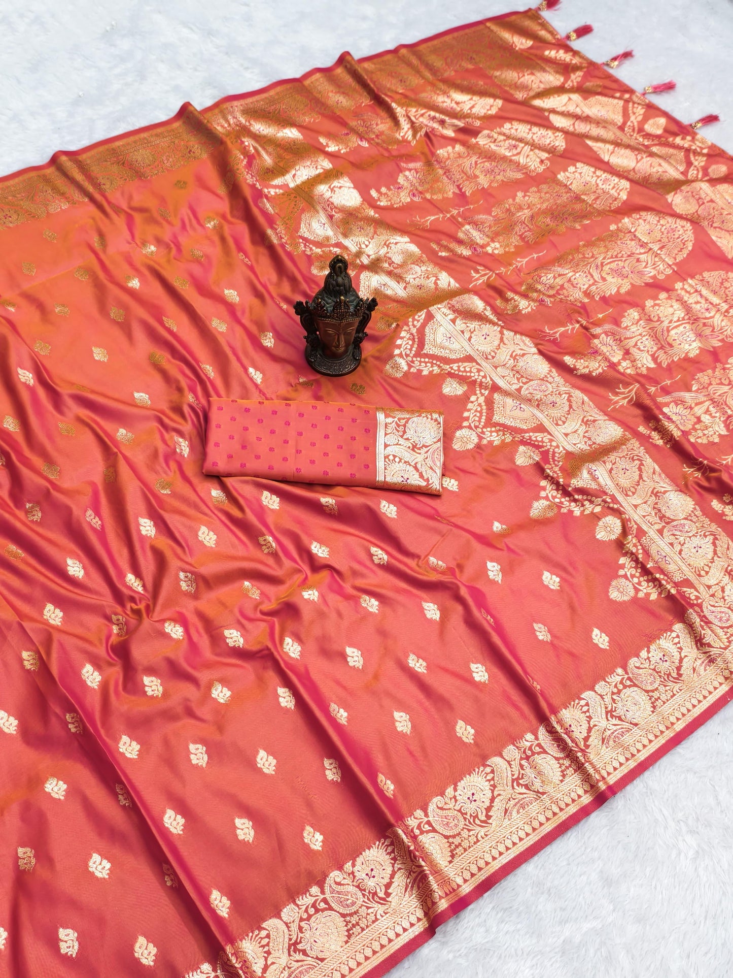 Soft Two Tone Silk Banarasi Weaving Saree – ₹1399