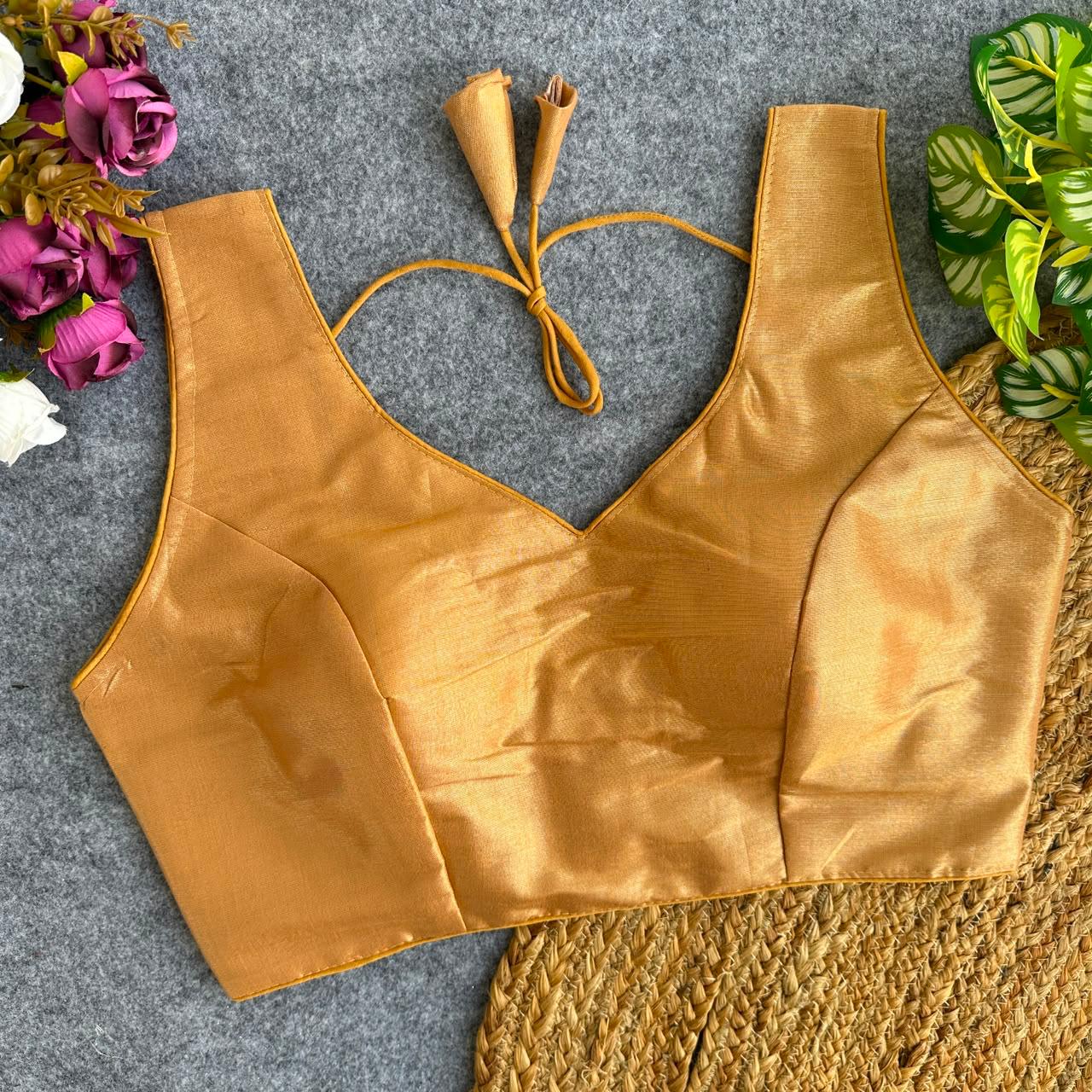 Soft South Tissue Silk Readymade Blouse – ₹499