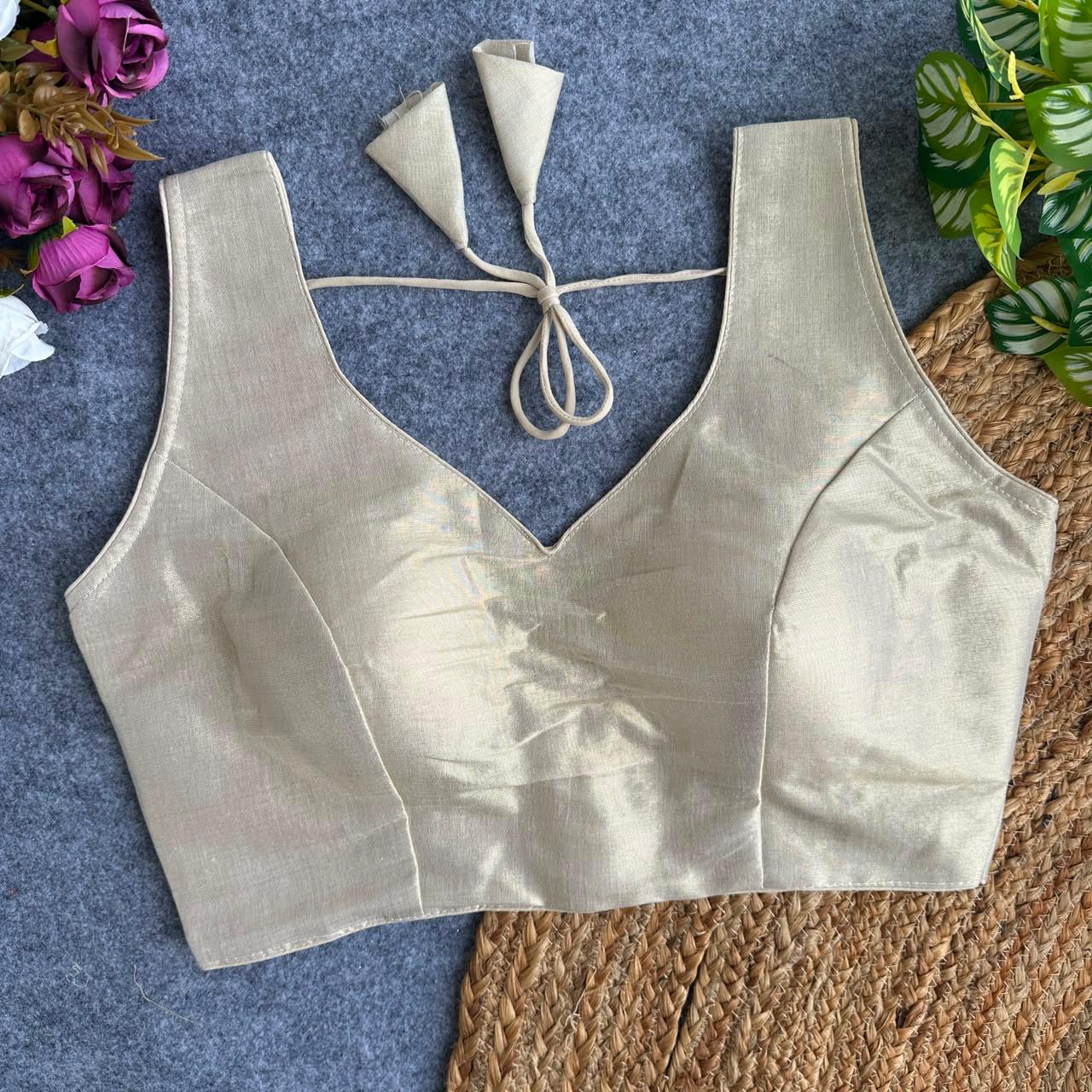 Soft South Tissue Silk Readymade Blouse – ₹499