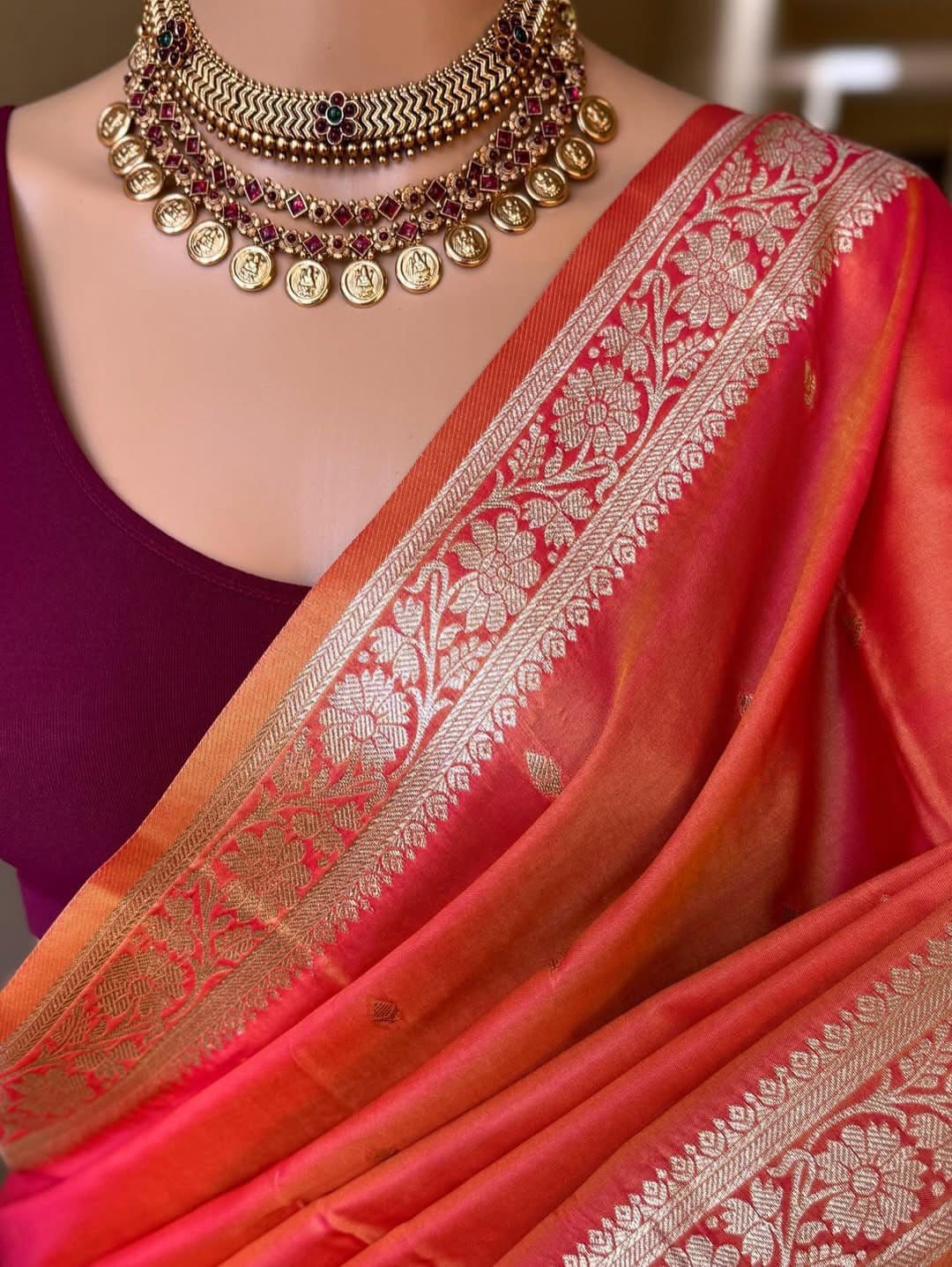 Soft Banarasi Silk Weaving Saree – ₹1399