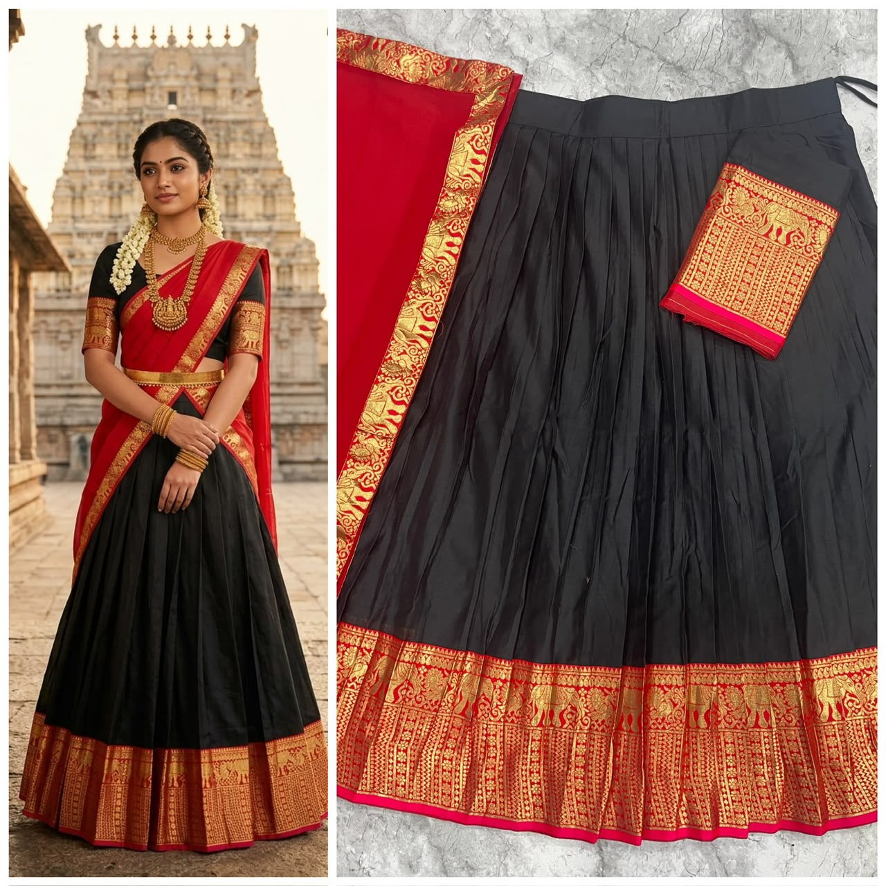 Kanchi Cotton Silk Lehenga Set