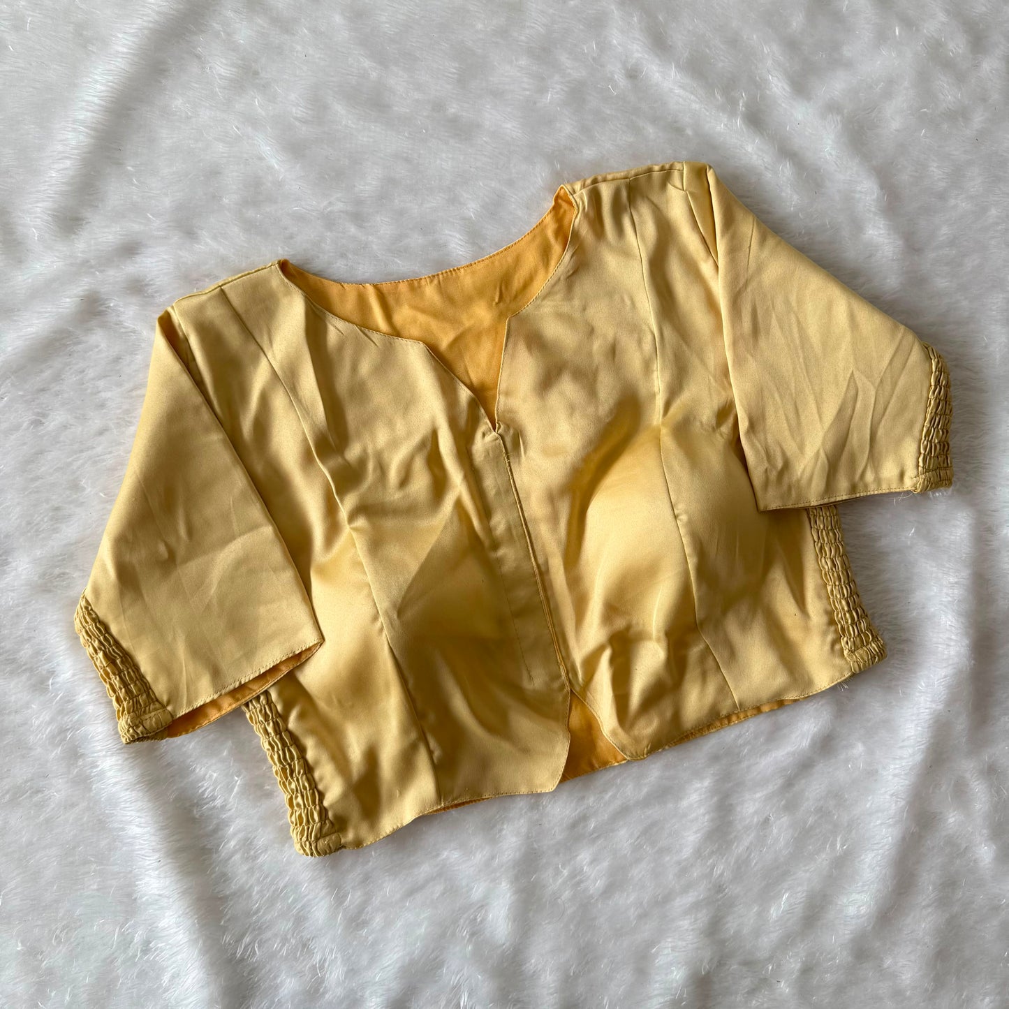 Maslin Silk Readymade Side Elastic Stretchable Blouse – ₹699
