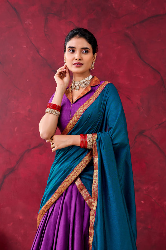 Narayanpet Cotton Silk Readymade Dhavani / Half Saree Collection – ₹1399