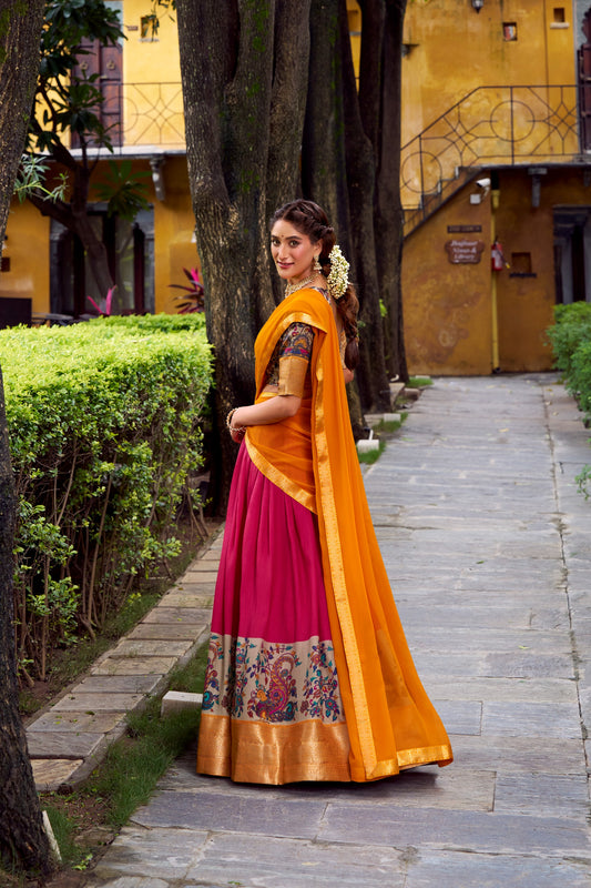 Dola Silk Readymade Dhavani / Half Saree Collection – ₹1399