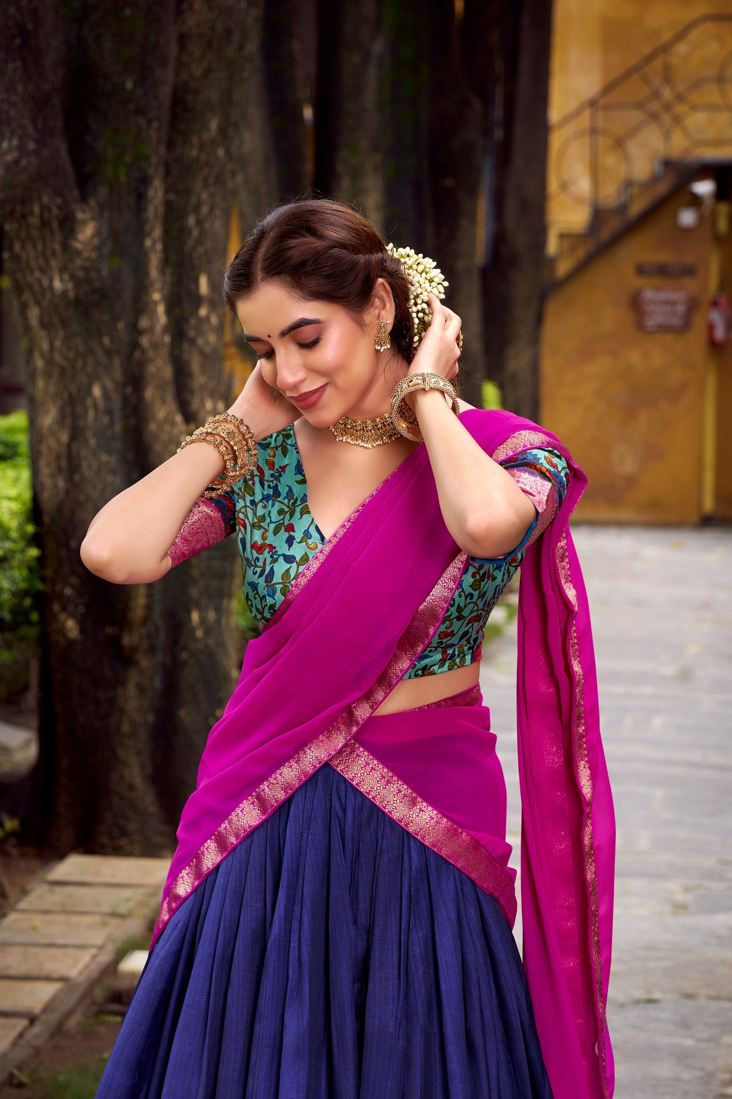 Dola Silk Readymade Dhavani / Half Saree Collection – ₹1399