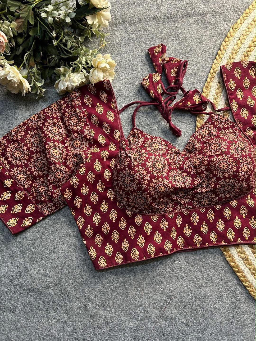 Madhubala Readymade Halter Neck Blouse – ₹699