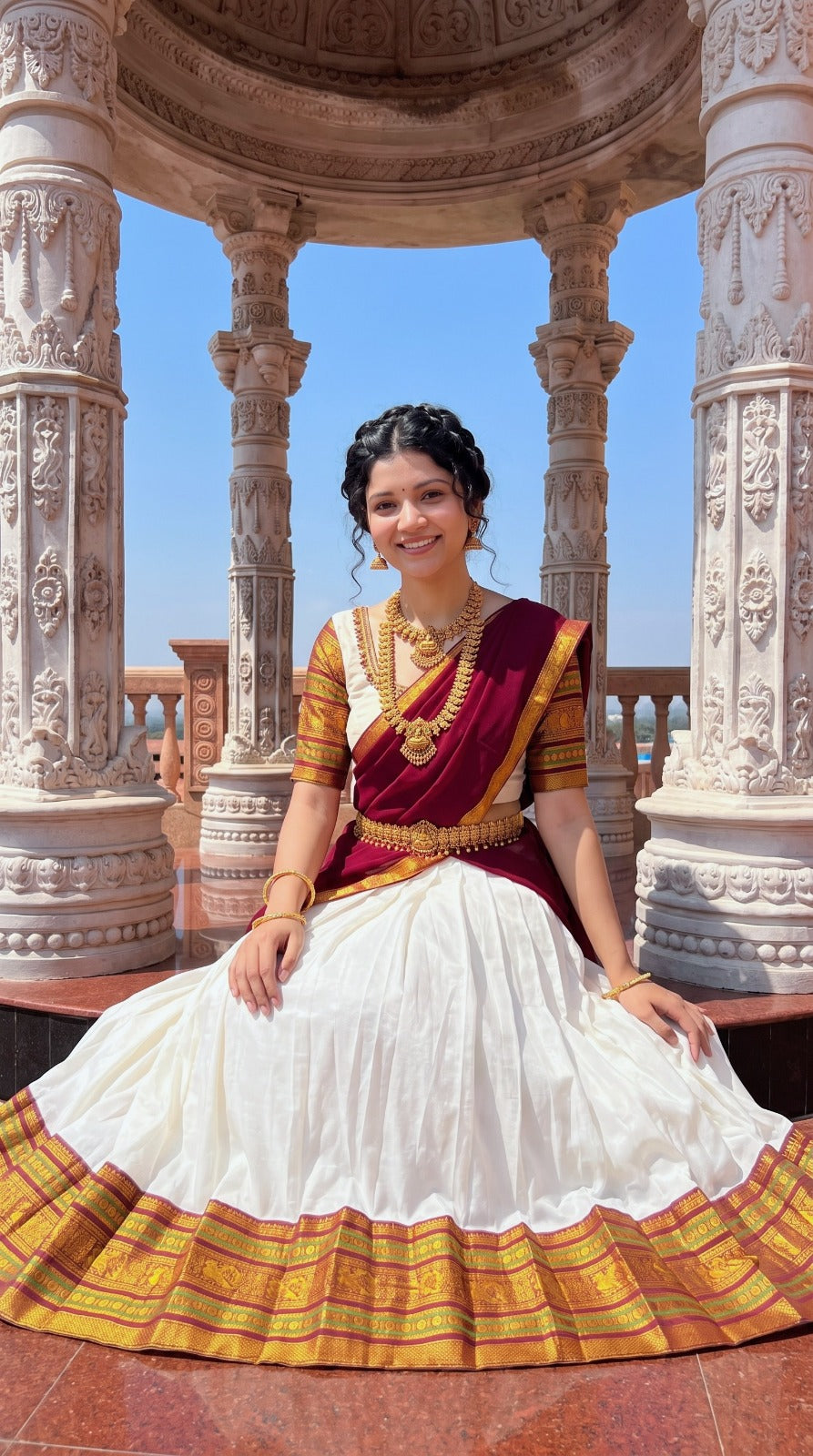 Mul Chanderi Cotton Readymade Dhavani / Half Saree Collection – ₹1399