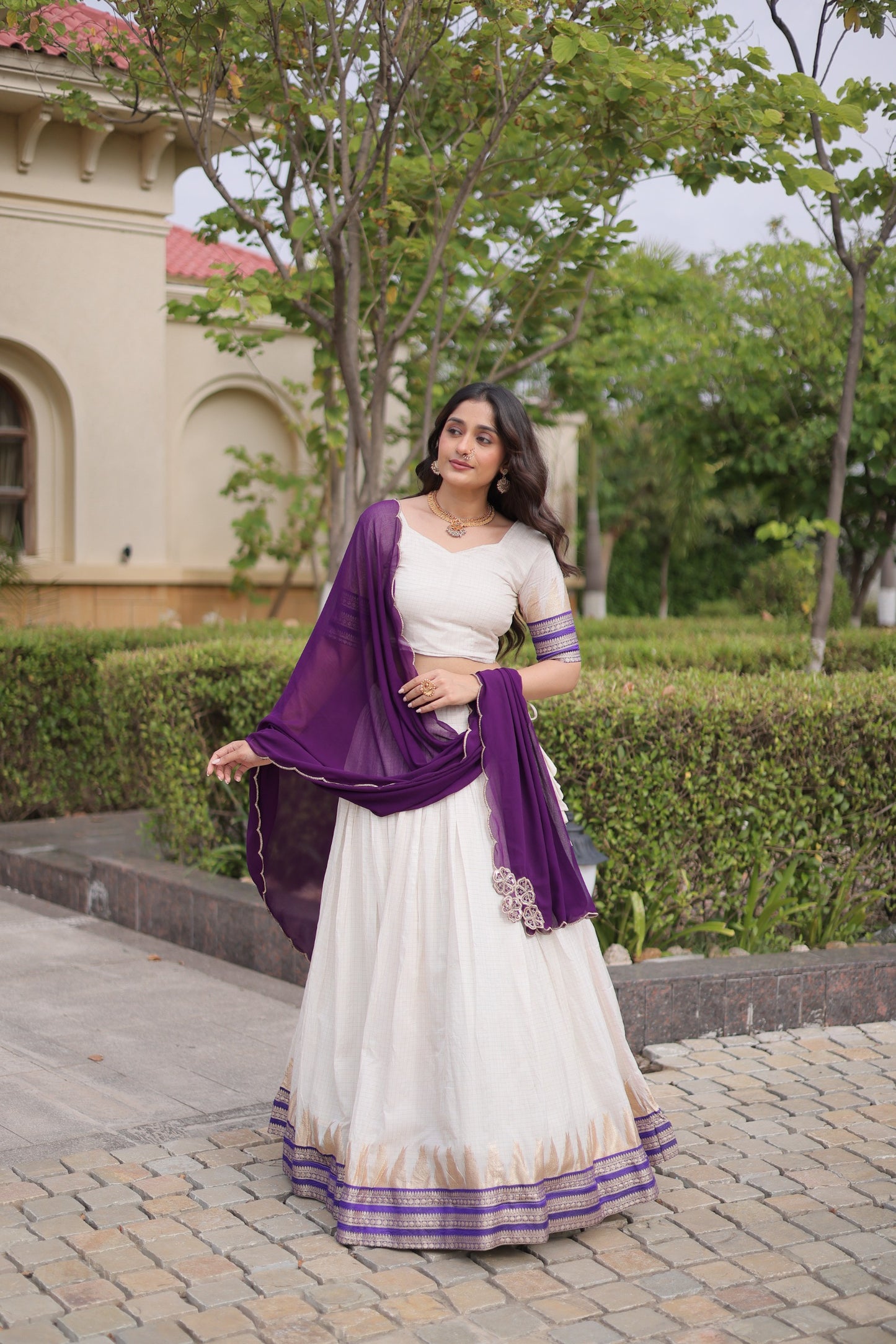 Viscose Jacquard Silk Readymade Dhavani / Half Saree Collection – ₹2199