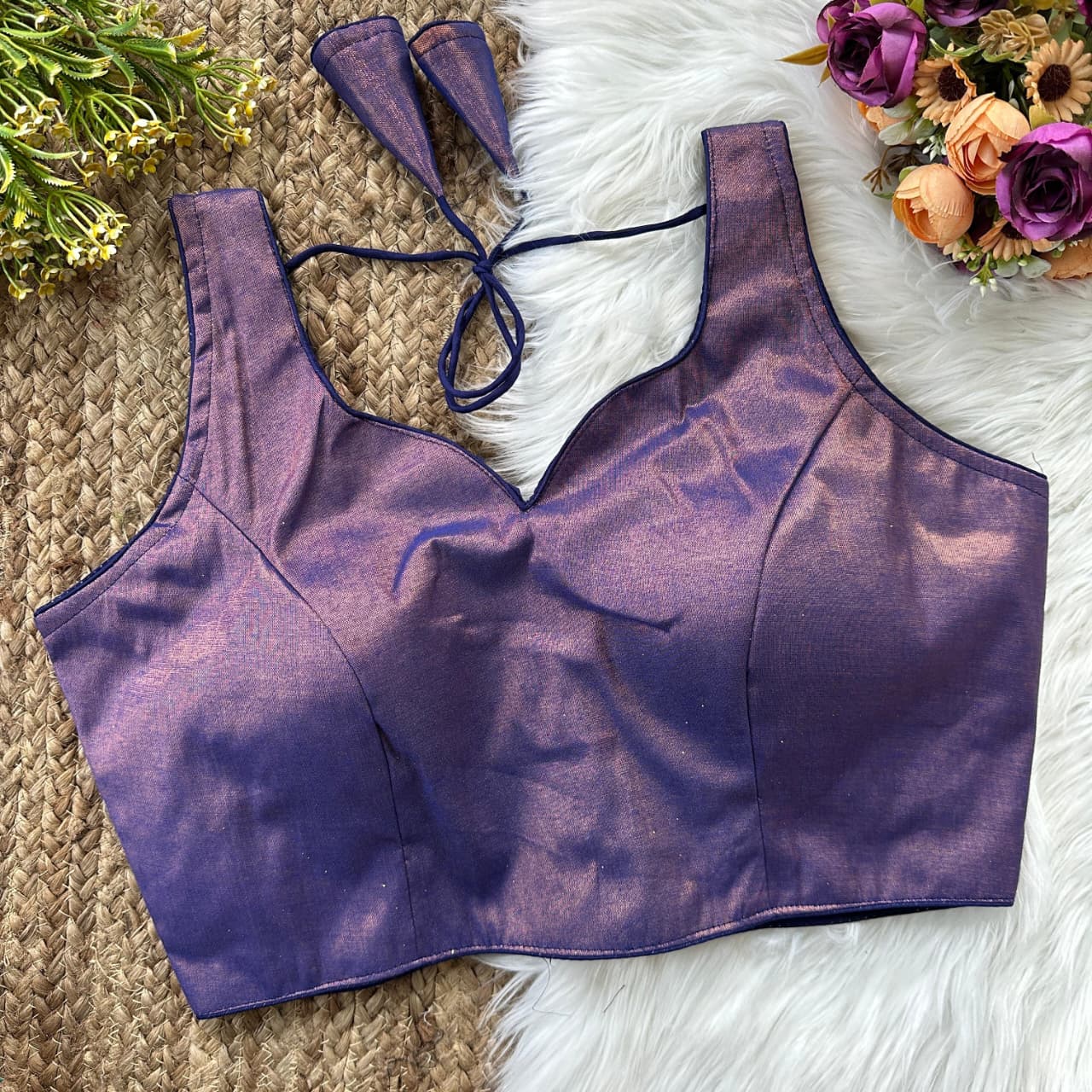 Soft Semi Silk Sweetheart Readymade Blouse – ₹550