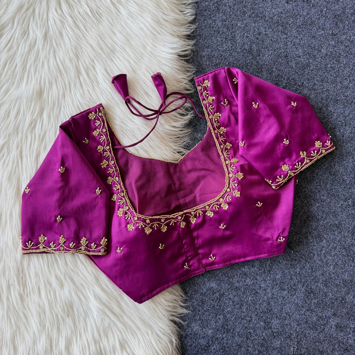Handcrafted Beadwork Readymade Blouse – ₹1199