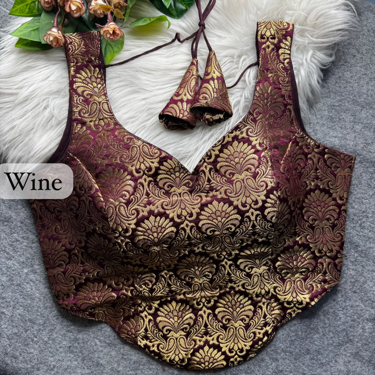 Brocade Silk Readymade Blouse – ₹650