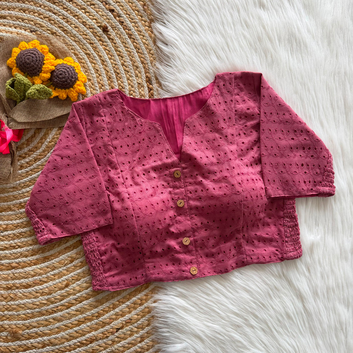 Cotton Hakoba Stretchable Blouse