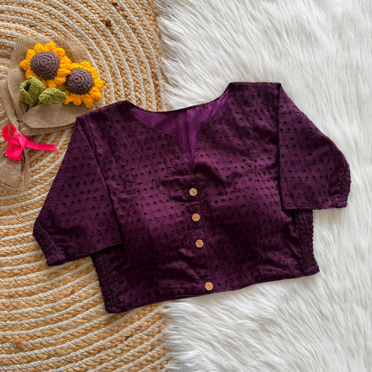 Cotton Hakoba Stretchable Blouse