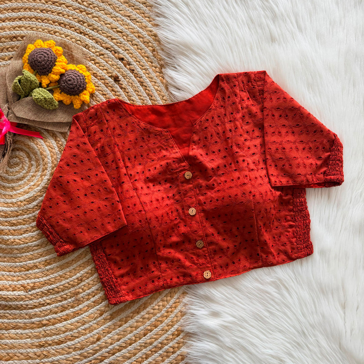 Cotton Hakoba Stretchable Blouse