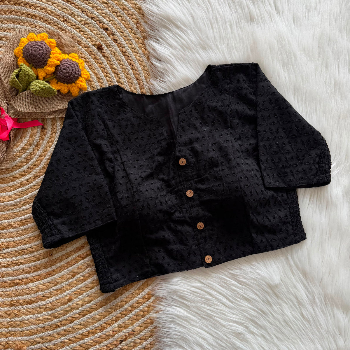Cotton Hakoba Stretchable Blouse