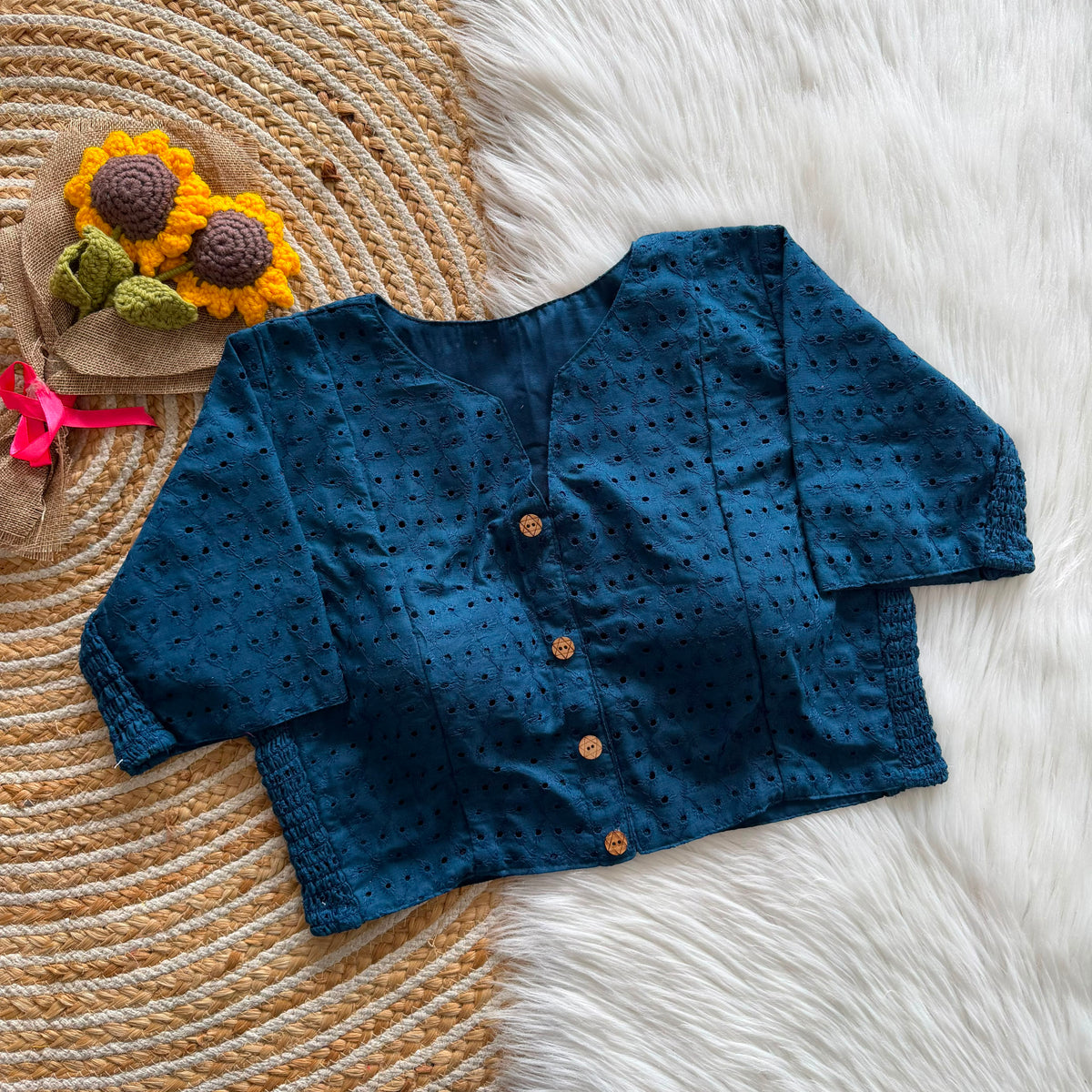 Cotton Hakoba Stretchable Blouse