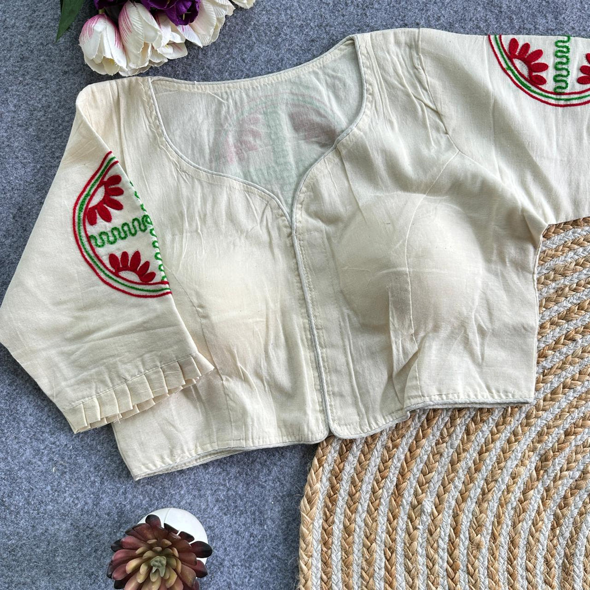 Khadi Cotton Readymade Blouse