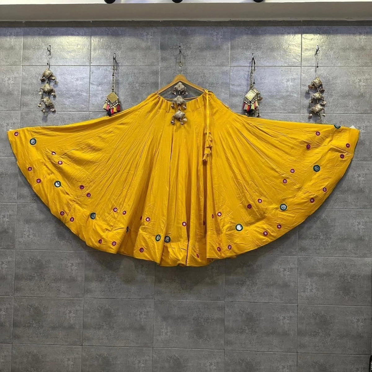 Navaratri Special Rayon Mirror Work Chaniya Skirt
