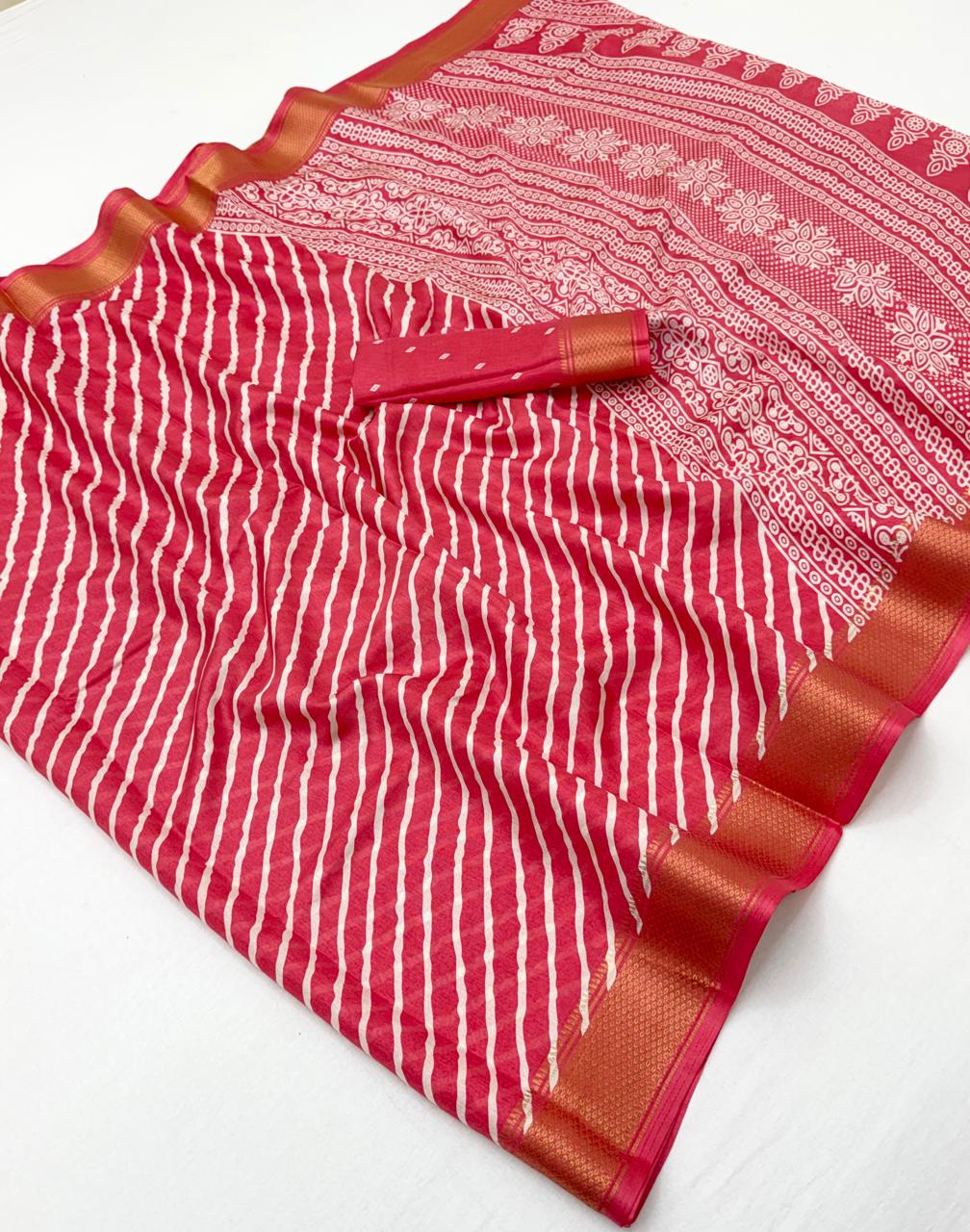 Semi Dola Silk Lehriya Saree