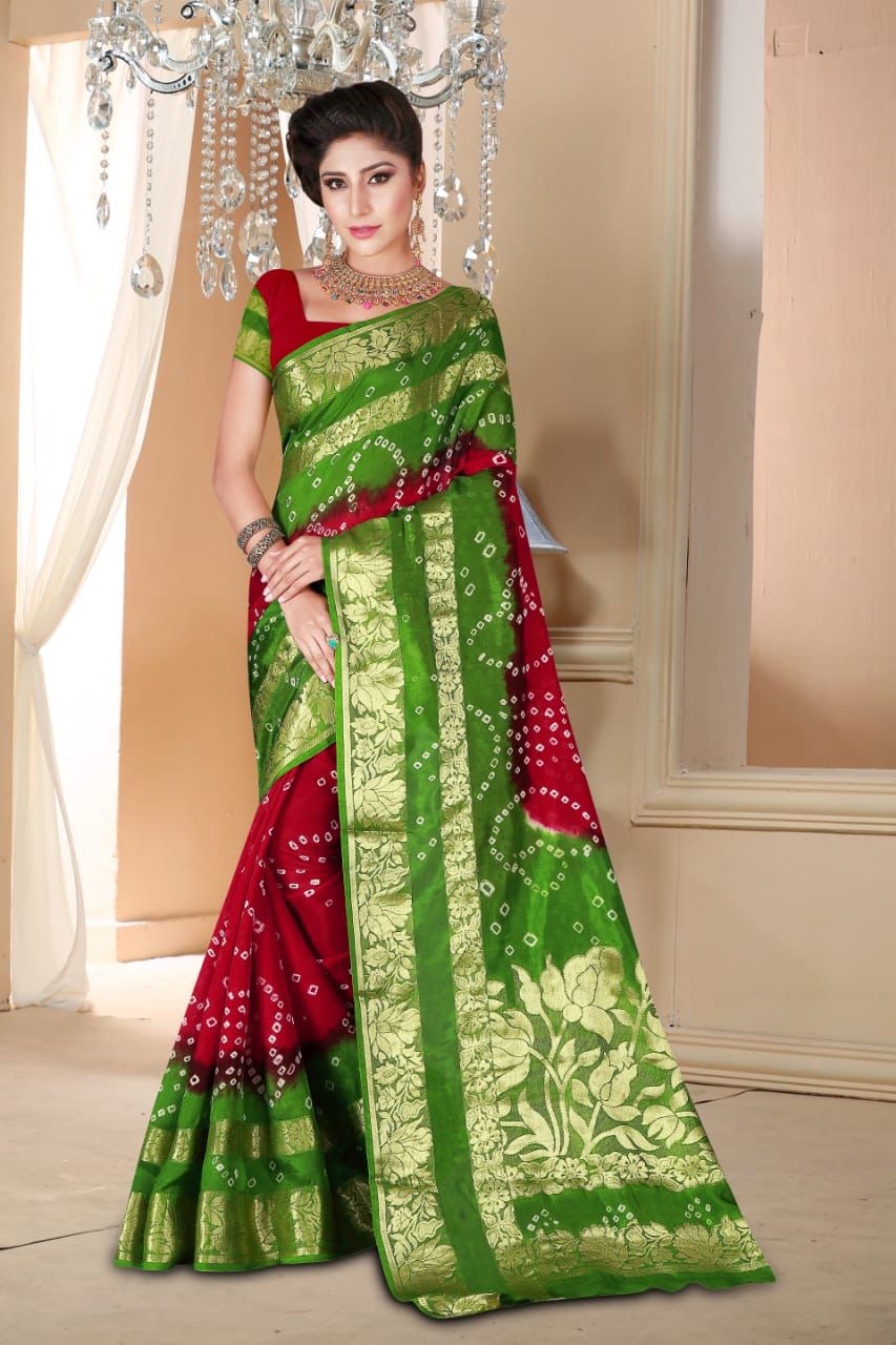 Artsilk Bandhini Sarees
