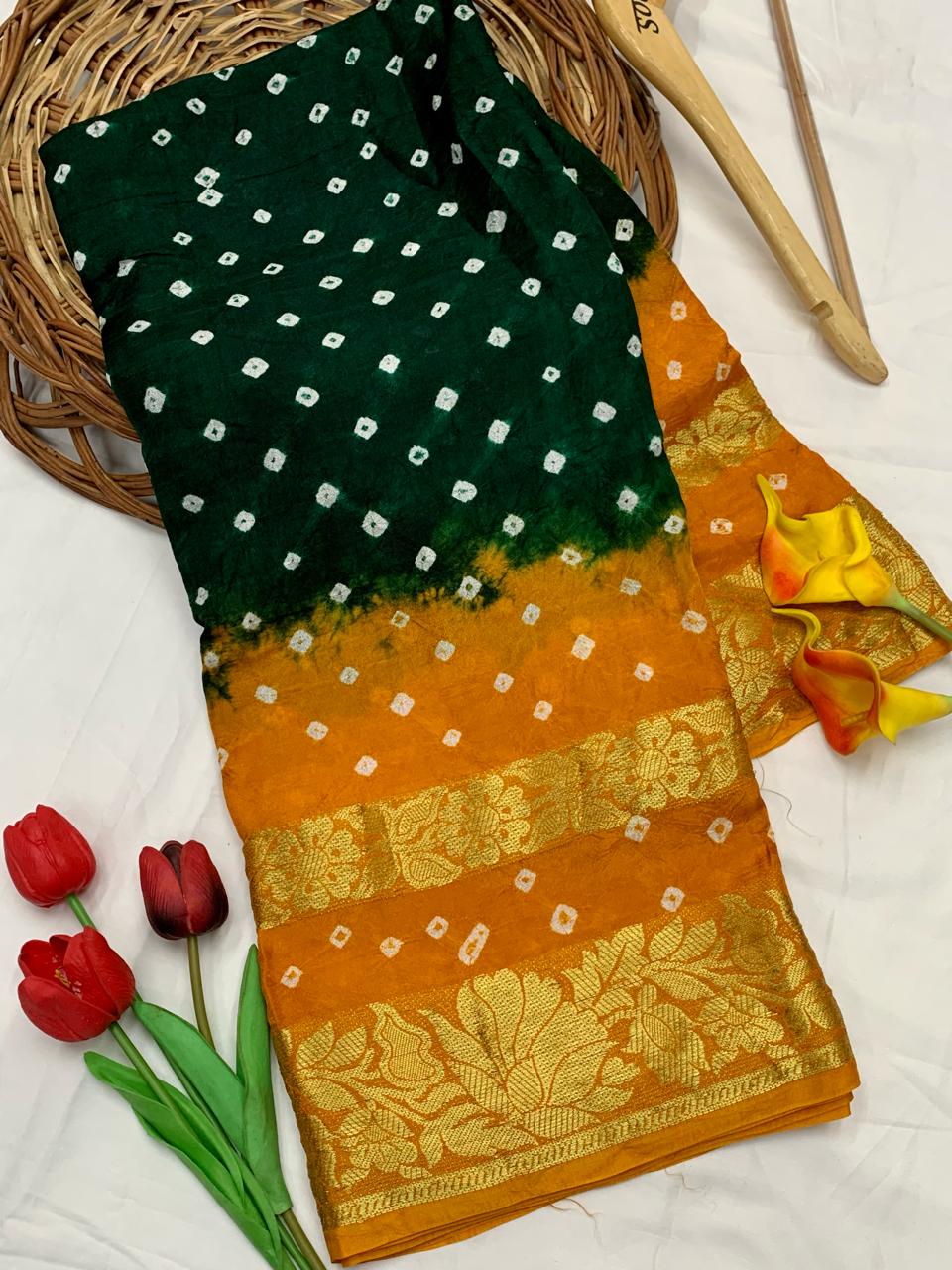 Artsilk Bandhini Sarees