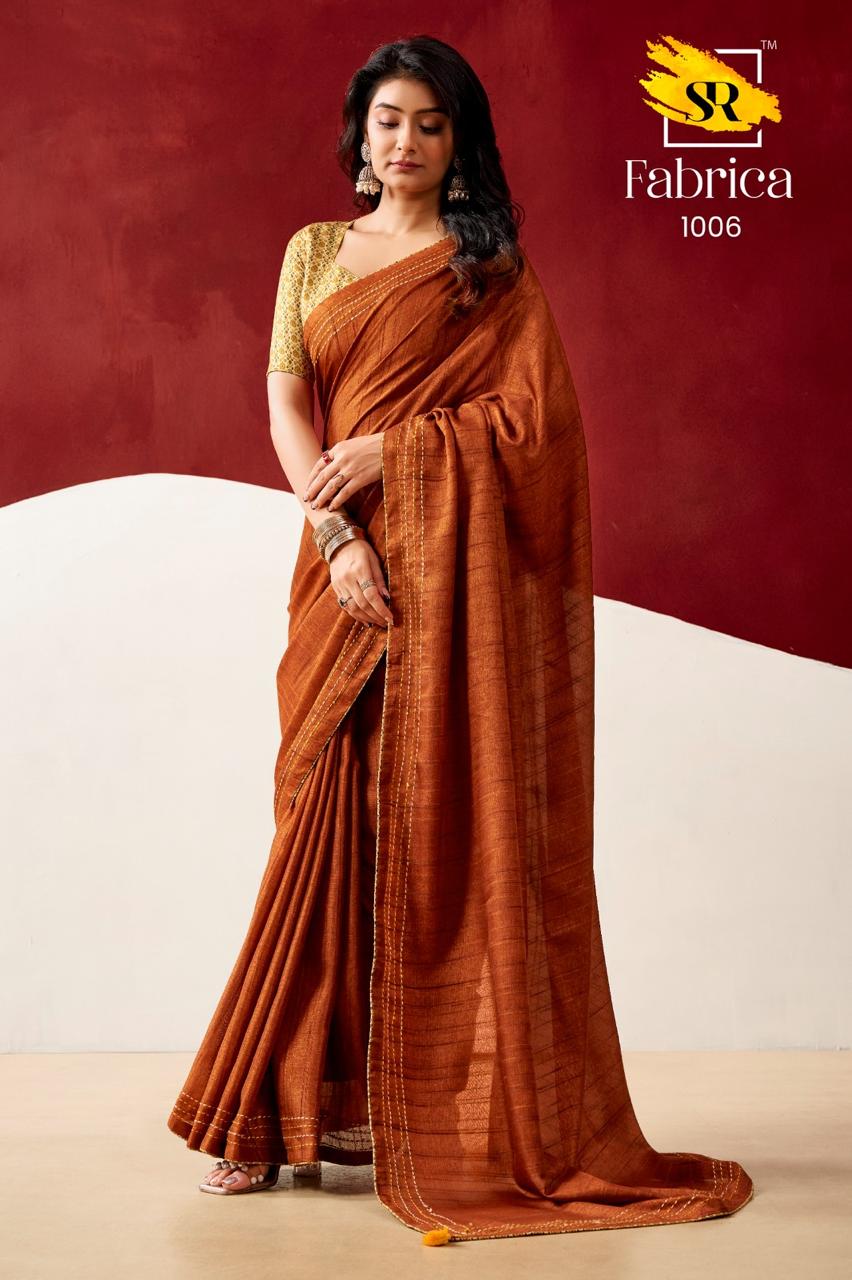 Semi Tussar Silk Sarees with Katha Thread Work Borders