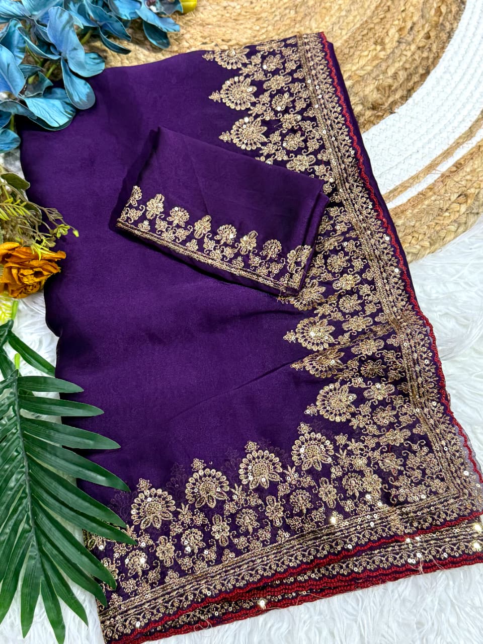 Rangoli Silk Sarees with Sequin & Coding Embroidered Work