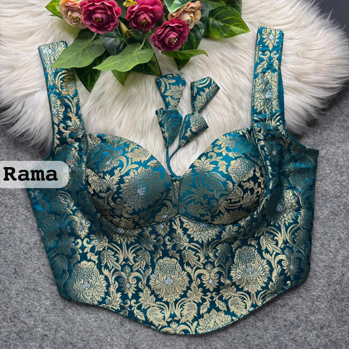 Readymade Brocade Silk Corset Blouses
