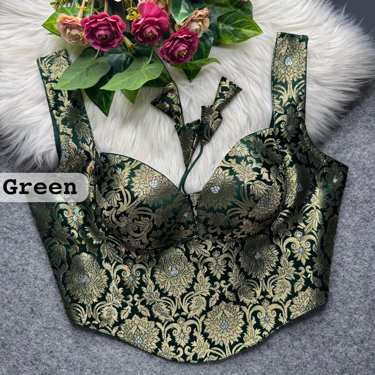 Readymade Brocade Silk Corset Blouses