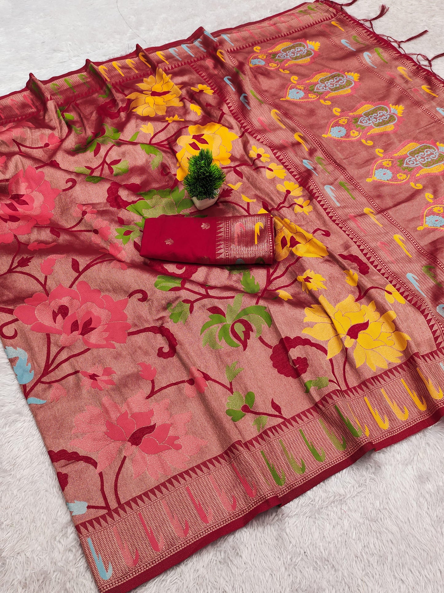 Tissue Paithani Silk Saree – ₹1450