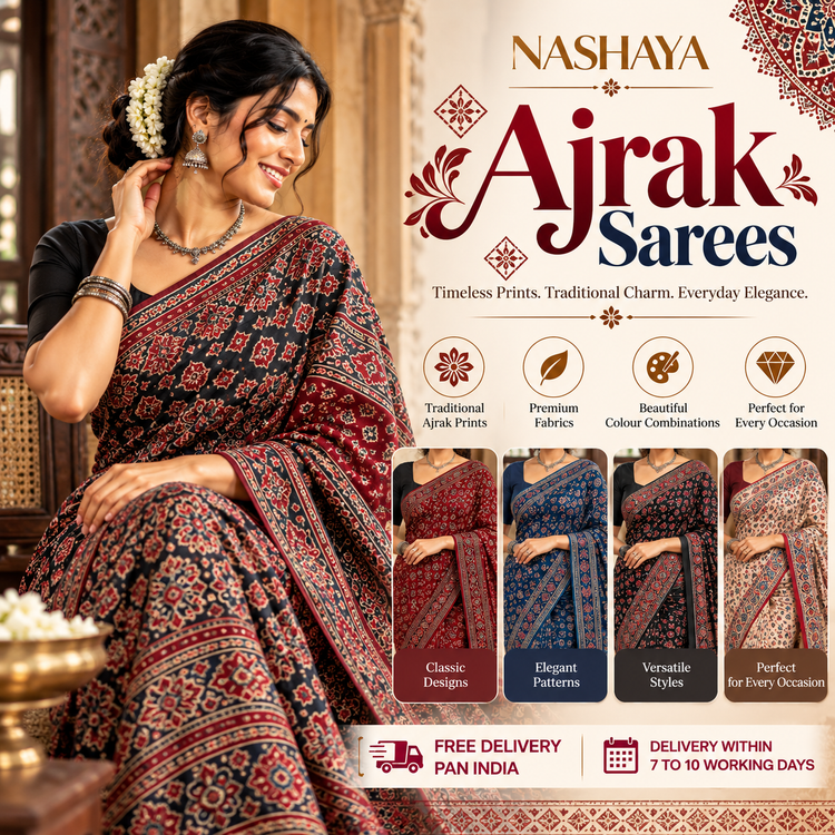 Ajrak Sarees