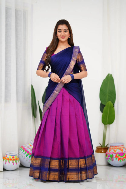 Kanchi Cotton Silk Lehenga Set