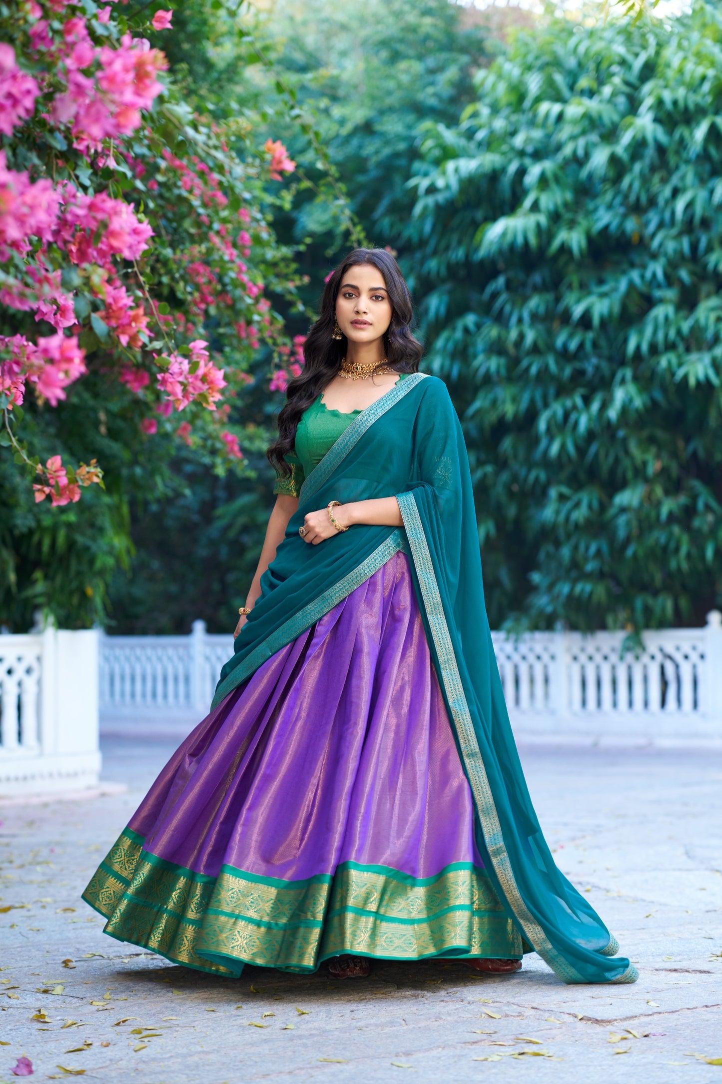 Soft Tissue Cotton Silk Dhavani Set 1399
